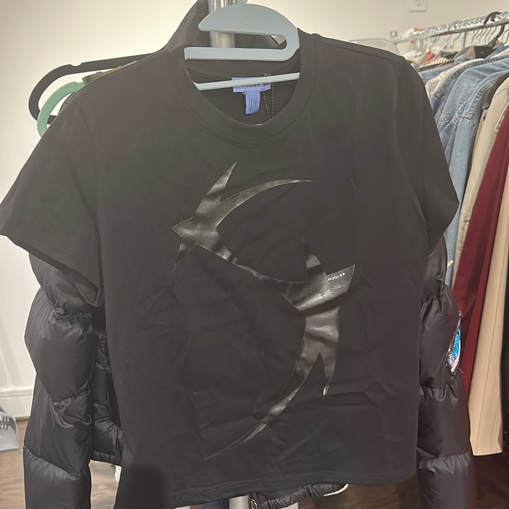 H&am x Mugler printed fitted t-shirt